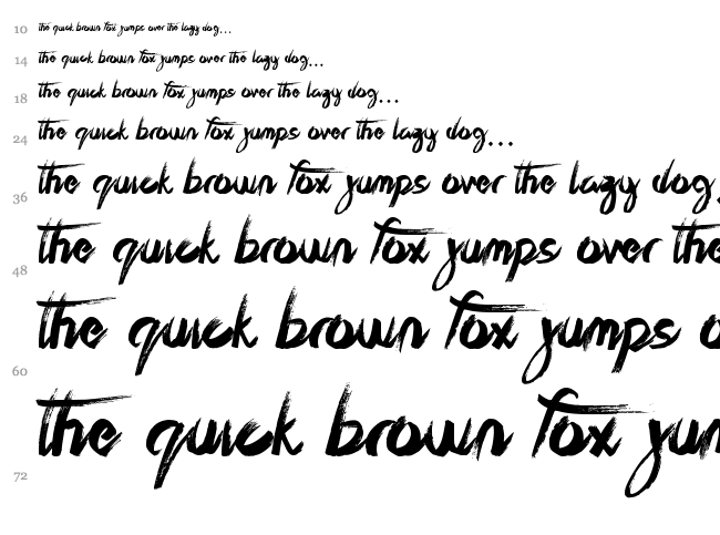 The Best Night font waterfall